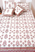 20s Cotton Cushion Cover in Floral Block Print